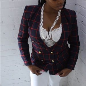 Vintage 80’s/90’s Plaid Blazer